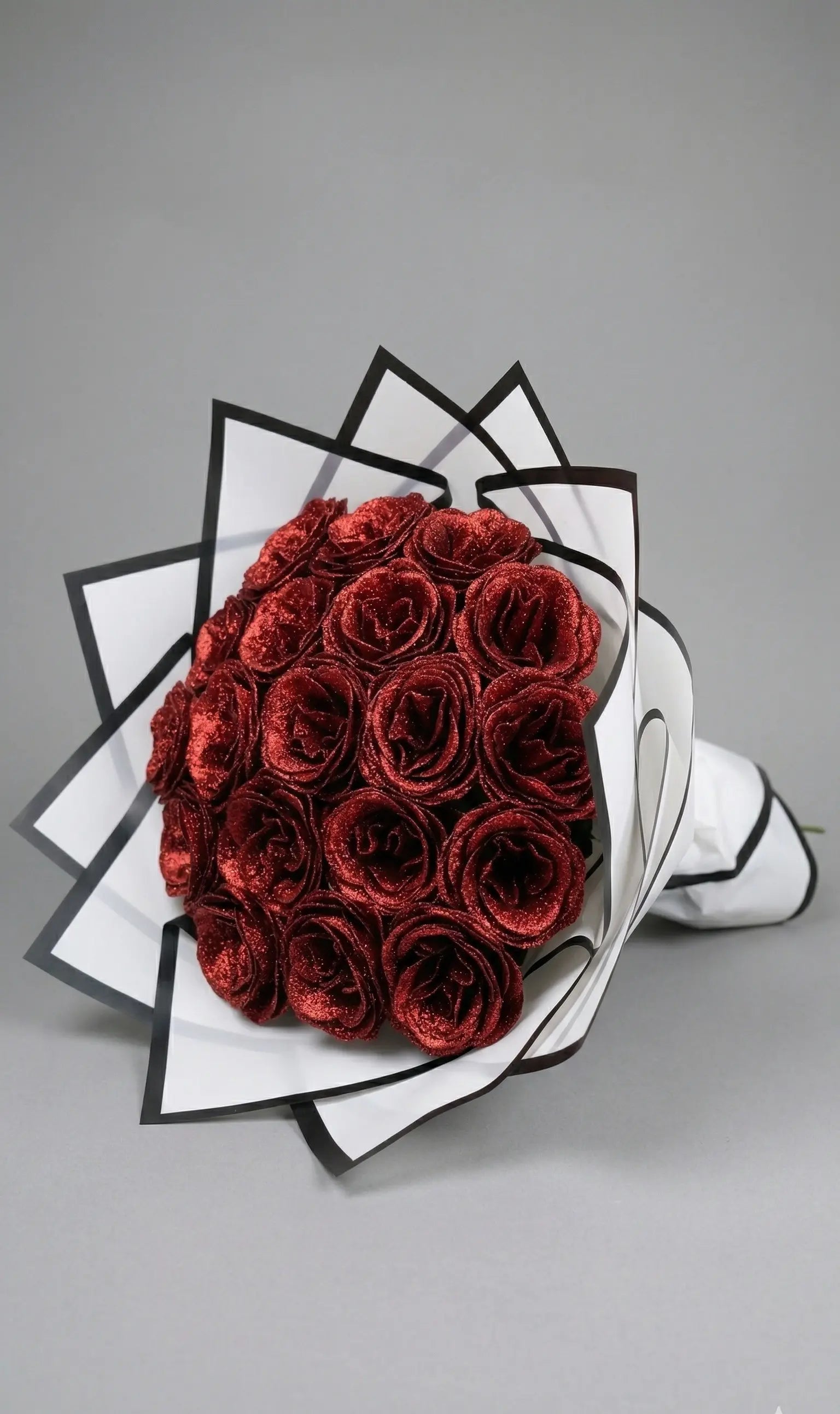 Vörös Örök Rózsacsokor Forever Rose