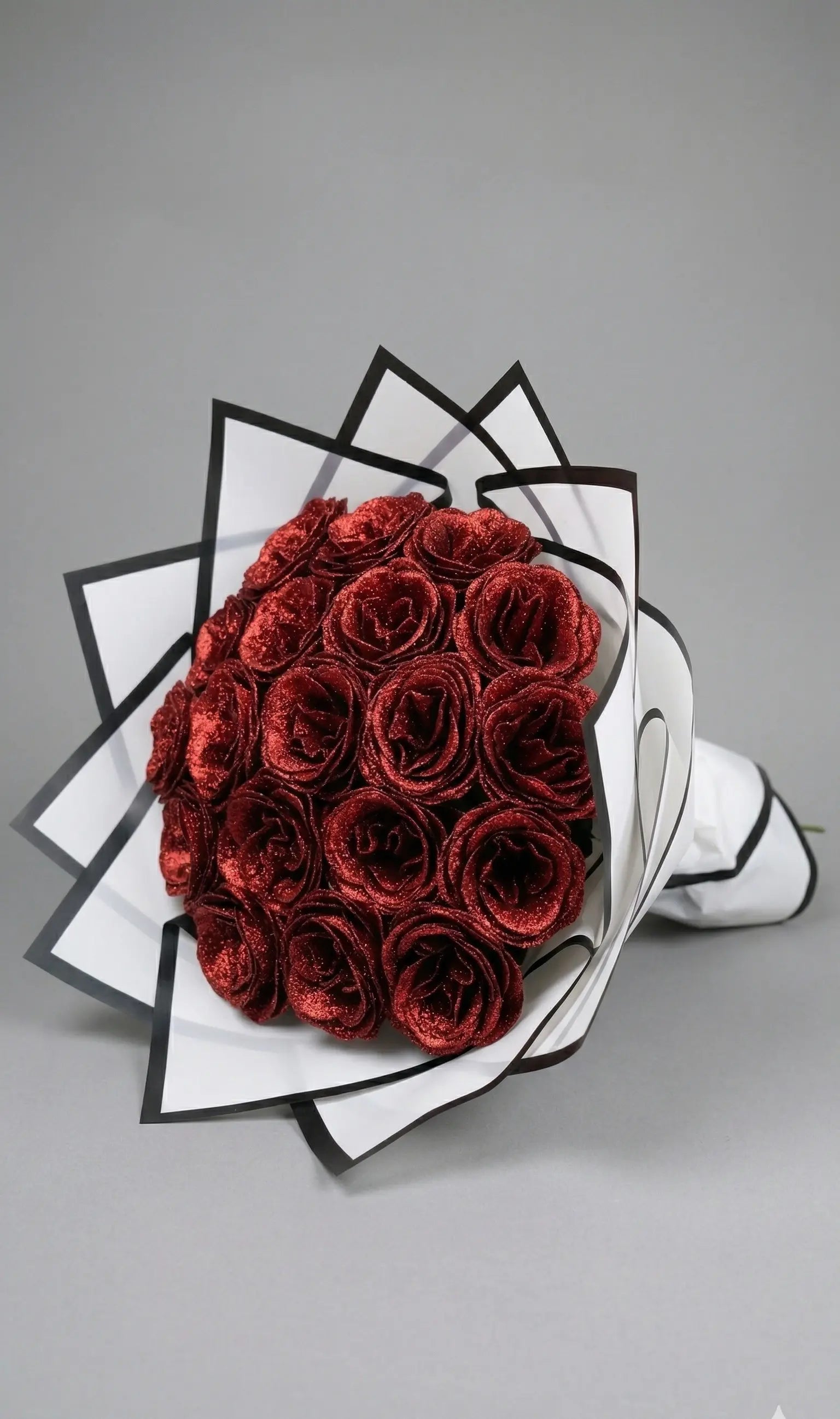 Vörös Örök Rózsacsokor Forever Rose