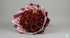 Vörös Örök Rózsacsokor Forever Rose