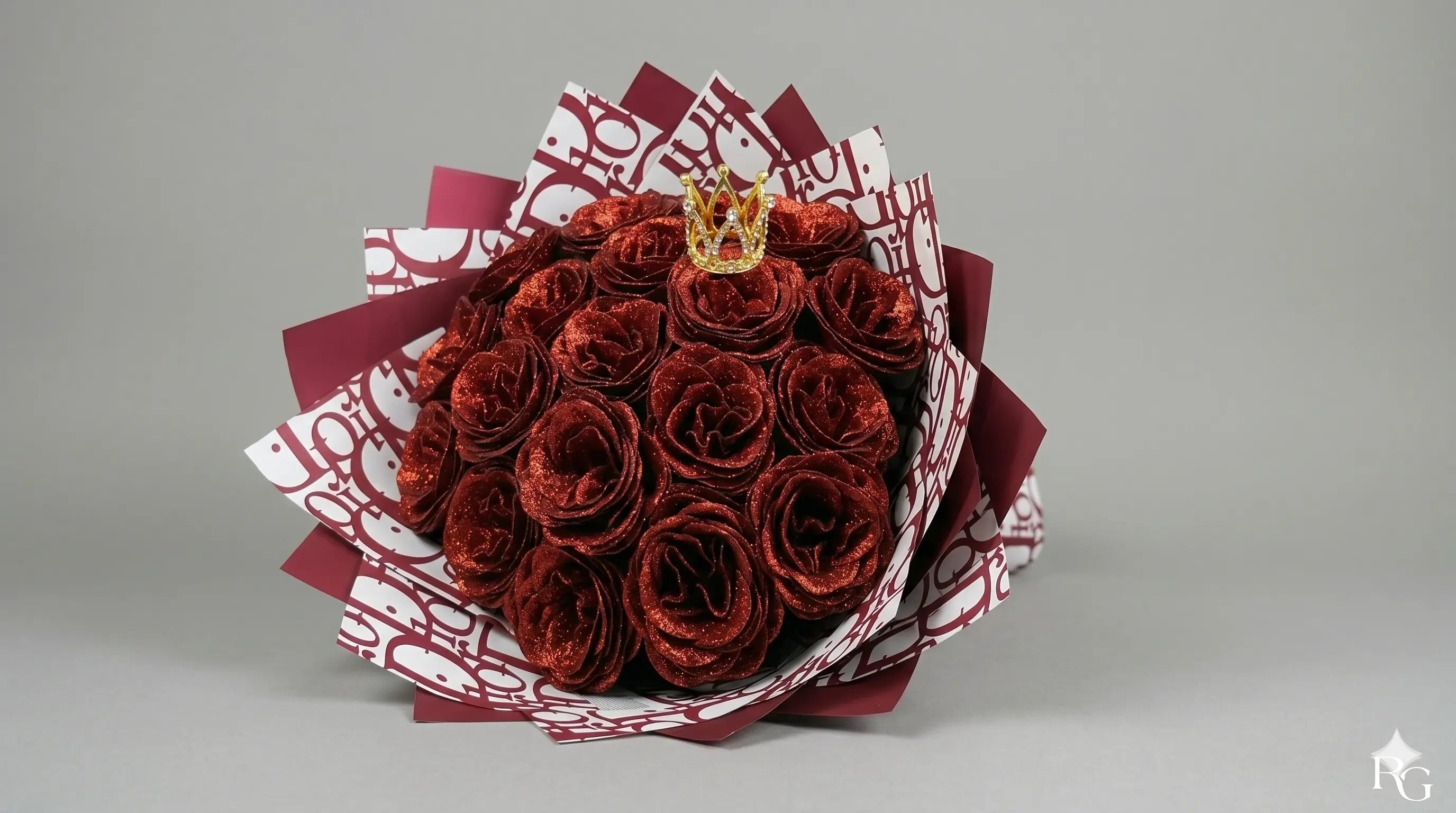 Vörös Örök Rózsacsokor Forever Rose