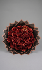 Vörös Örök Rózsacsokor Forever Rose