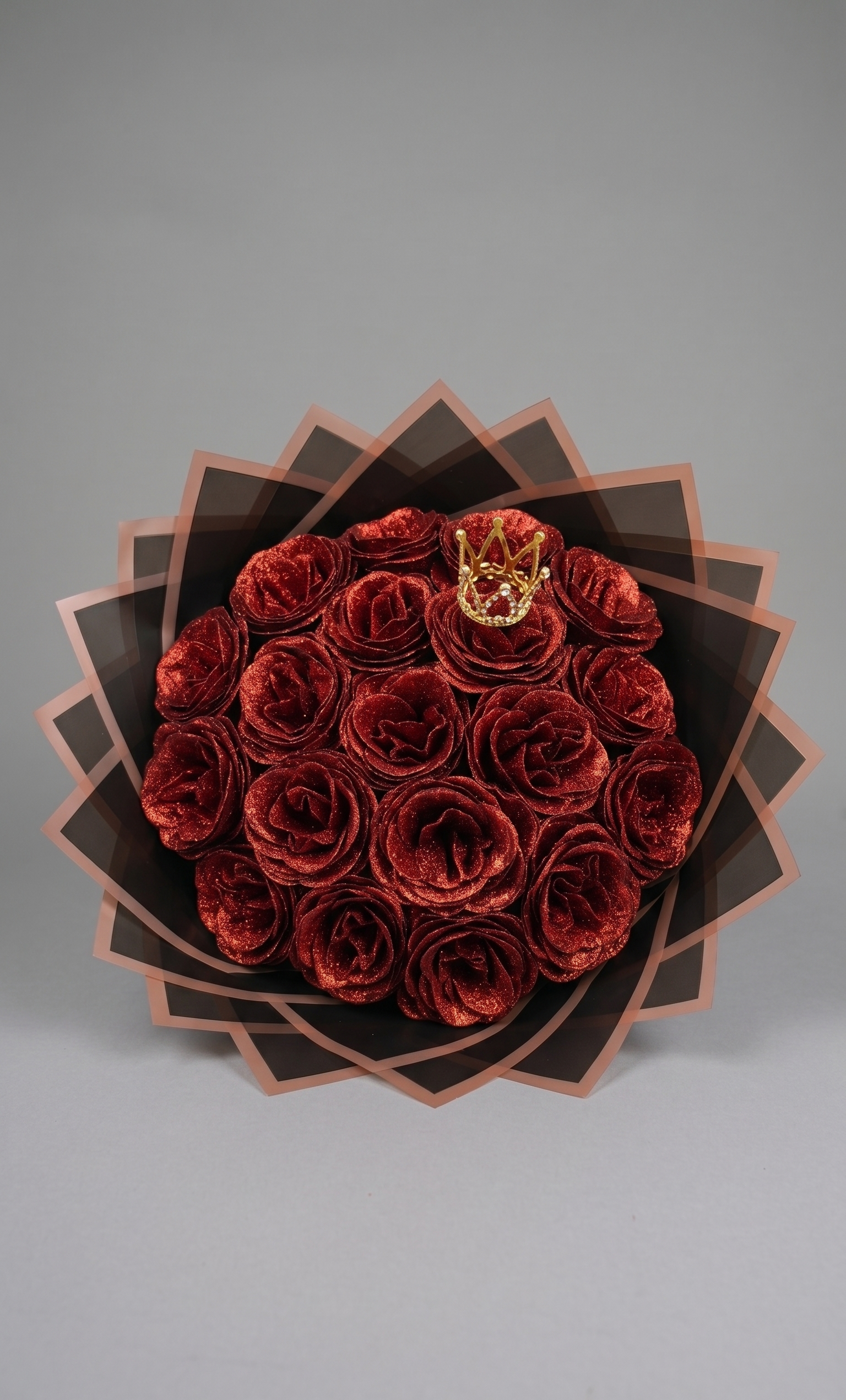 Vörös Örök Rózsacsokor Forever Rose