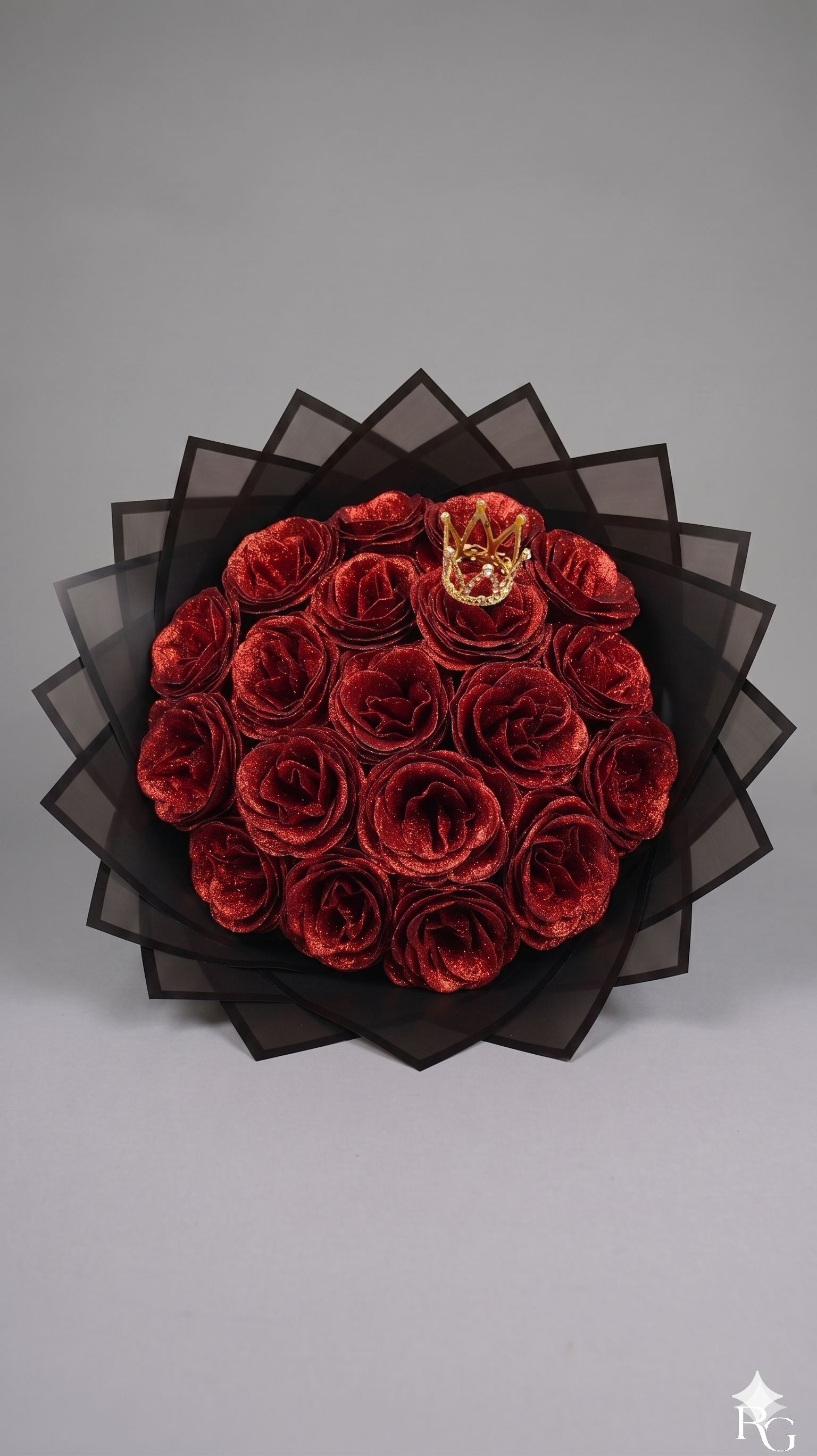 Vörös Örök Rózsacsokor Forever Rose