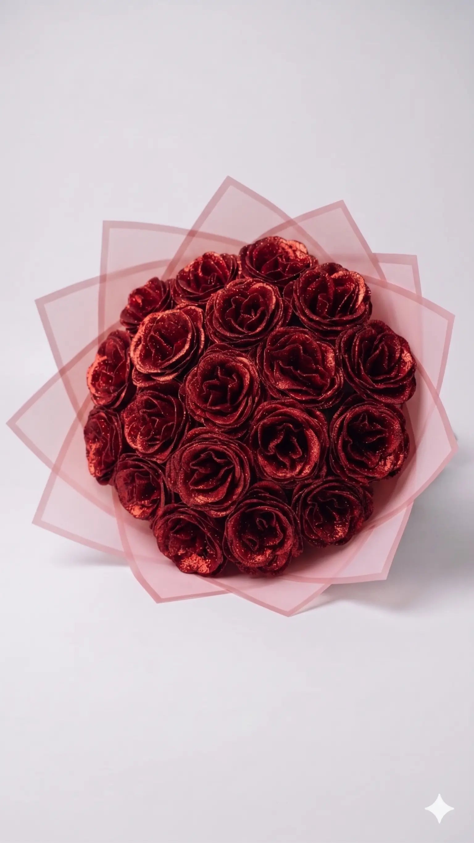 Vörös Örök Rózsacsokor Forever Rose