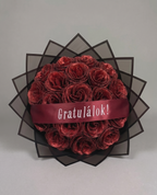 Vörös Örök Rózsacsokor Forever Rose