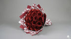 Vörös Örök Rózsacsokor Forever Rose
