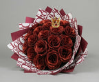 Vörös Örök Rózsacsokor Forever Rose