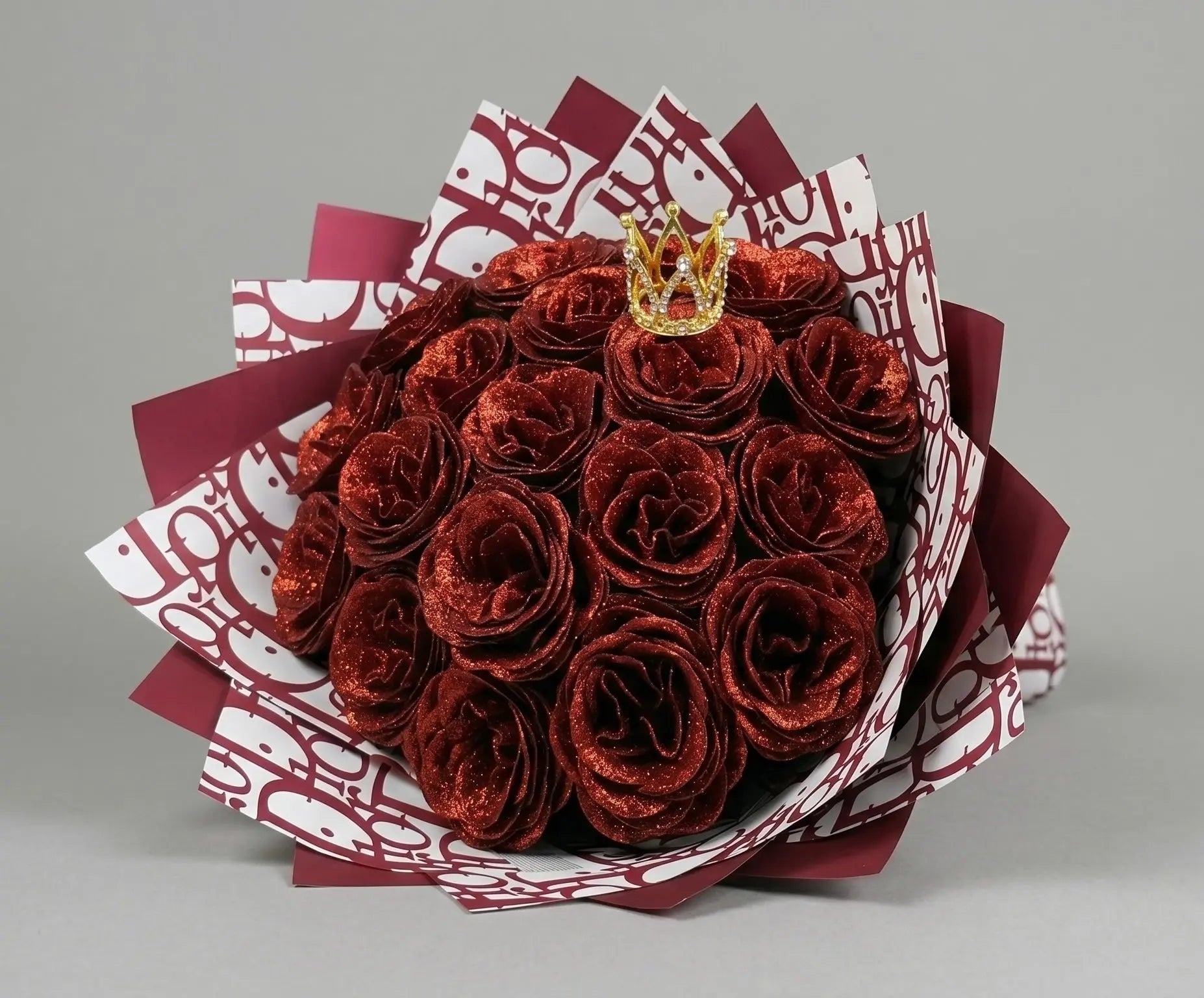 Vörös Örök Rózsacsokor Forever Rose